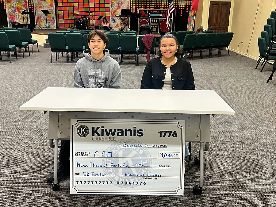 kiwanis-grant-2 Kiwanis grant for new desks